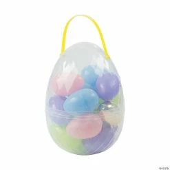 Hot Sale ๐ 10" Egg Container with Plastic Easter Eggs - 18 Pc. ๐