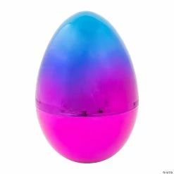 Promo 🔥 11" Fillable Two-Tone Metallic Plastic Easter Egg - 1 Pc. ✨