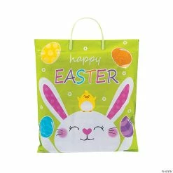 Wholesale ⭐ 14" x 16" Large Easter Egg Hunt Plastic Bags - 12 Pc. ⌛