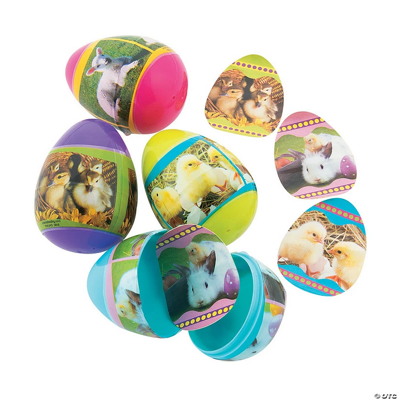 Flash Sale ✔️ 2 1/2" Baby Animal Sticker-Filled Plastic Easter Eggs - 24 Pc. 🥰 1 Flash Sale ✔️ 2 1/2" Baby Animal Sticker-Filled Plastic Easter Eggs - 24 Pc. 🥰