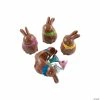Deals ⭐ 2 1/2" Chocolate Bunny-Shaped Plastic Easter Eggs - 12 Pc. ⭐