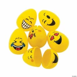 Buy 🧨 2 1/2" Emoji Plastic Easter Eggs - 48 Pc. ⌛