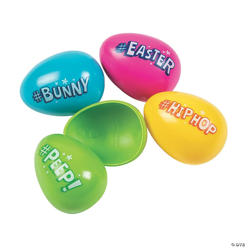 Best deal ✨ 2 1/2" Hashtag Plastic Easter Eggs - 12 Pc. ✨ 1 Best deal ✨ 2 1/2" Hashtag Plastic Easter Eggs - 12 Pc. ✨