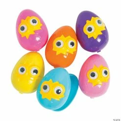 Buy 🛒 2 1/2" Hatching Plastic Easter Eggs with Googly Eyes - 12 Pc. ⌛