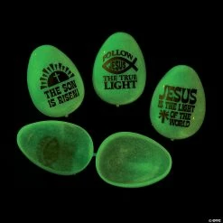 Cheap ❤️ 2 1/2" Jesus is the Light Glow-in-the-Dark Plastic Easter Eggs - 72 Pc. 😍