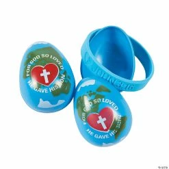 Brand new 🔥 2-1/2" John 3:16 Bracelet-Filled Plastic Easter Eggs - 12 Pc. 😉