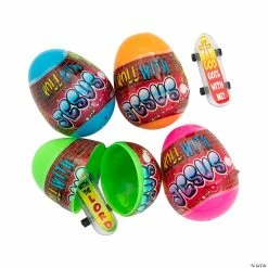 Outlet 🔥 2 1/2" Roll with Jesus Skateboard-Filled Plastic Easter Eggs - 24 Pc. 🛒