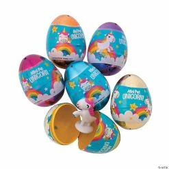 New 😀 2 1/2" Unicorn Toy-Filled Plastic Easter Eggs - 12 Pc. 🛒