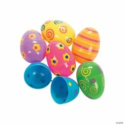 Hot Sale 🥰 2 1/4" Bright Printed Plastic Easter Eggs - 72 Pc. 🛒
