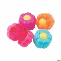 New ⌛ 2 1/4" Flower Plastic Easter Eggs - 12 Pc. ✔️