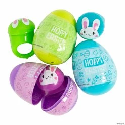 Outlet 🔔 2 1/4" Light-Up Jewelry-Filled Plastic Easter Eggs - 12 Pc. 🥰
