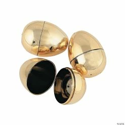 Top 10 ๐ 2 1/4" Metallic Golden Plastic Easter Eggs - 12 Pc. ๐