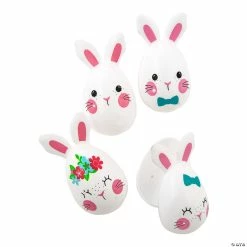 Buy 👏 2 1/4" White Bunny Plastic Easter Eggs - 12 Pc. 🎁