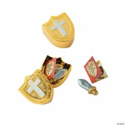 Promo ⭐ 2 1/4"Armor of God Toy-Filled Plastic Easter Eggs - 12 Pc. 👍