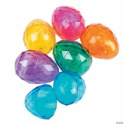Best deal 🎁 3 1/2" Diamond Plastic Easter Eggs - 12 Pc. 🔥
