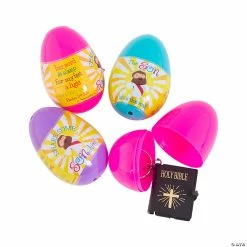 Deals ✨ 3" Bible Keychain-Filled Plastic Easter Eggs - 12 Pc. 🛒