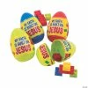 Cheap ❤️ 3" Built on Jesus Color Brick-Filled Plastic Easter Eggs - 12 Pc. 🛒