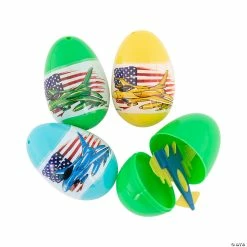 Cheapest ✨ 3" Military Toy-Filled Plastic Easter Eggs - 12 Pc. ✨