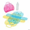 Budget 👍 9 3/4" x 4 1/4" x 8 1/2" Medium Jelly Beach Plastic Tote Bags - 6 Pc. ⭐