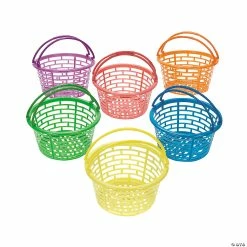 Cheapest 🔥 Bright Round Easter Baskets - 12 Pc. 💯