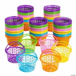 Top 10 ✨ Bulk Bright Round Easter Baskets - 72 Pc. 💯
