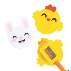 Flash Sale 🎉 Bunny & Chick Easter Pencil Sharpeners - 12 Pc. ✨