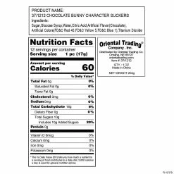 Hot Sale ✔️ Chocolate Easter Bunny Lollipops - 12 Pc. 🥰 -Oriental Trading Store chocolate easter bunny lollipops 12 pc 37 1212 a05