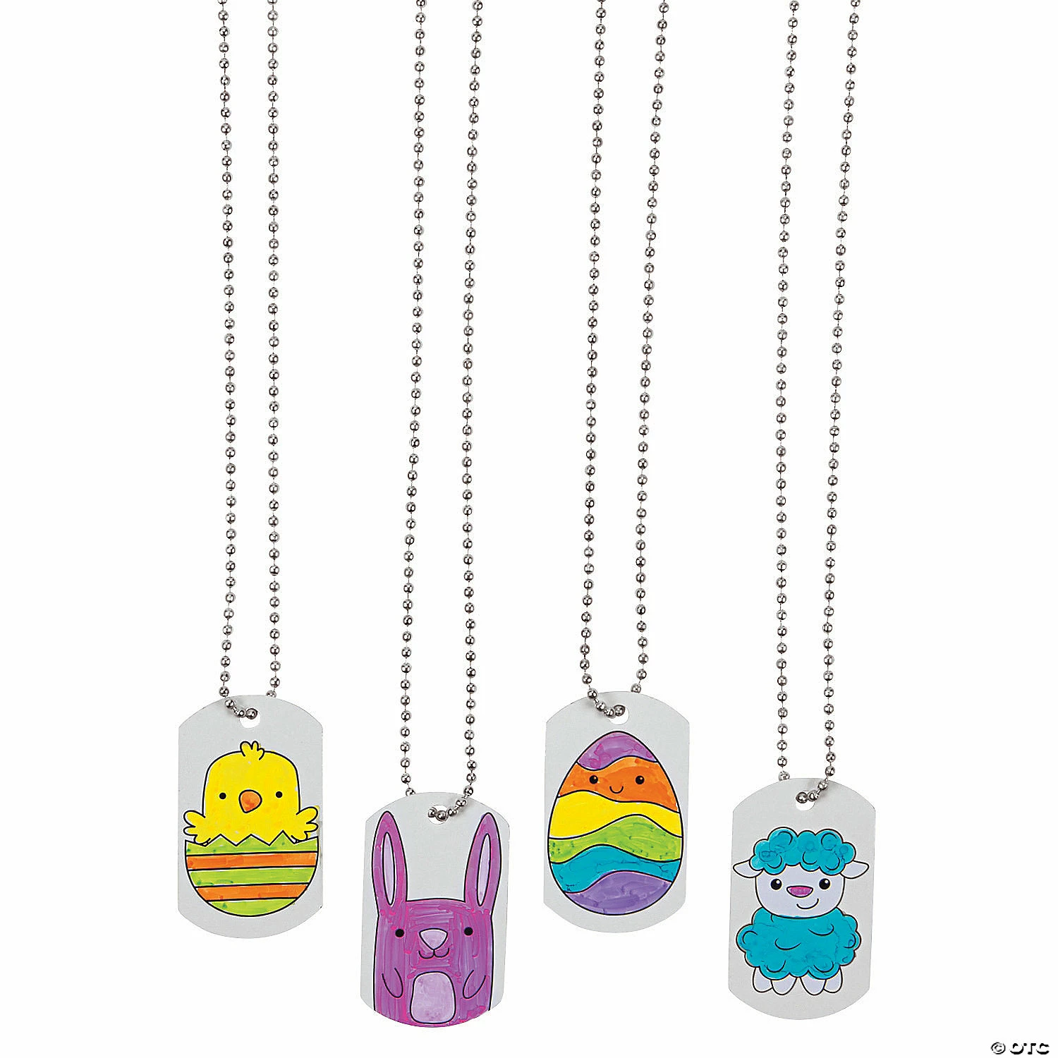 Buy ⭐ Color Your Own Easter Character 🔥 Dog Tag Necklaces - 24 Pc. ❤️ - Image 2