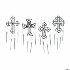 Promo ๐ฏ Cross Suncatcher Wind Chimes - 12 Pc. ๐