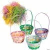 Outlet 🛒 Easter Bamboo Baskets with Grass Kit for 12 🧨