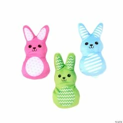Promo ✨ Easter Bright & Colorful Patterned Stuffed Bunnies - 12 Pc. 👍