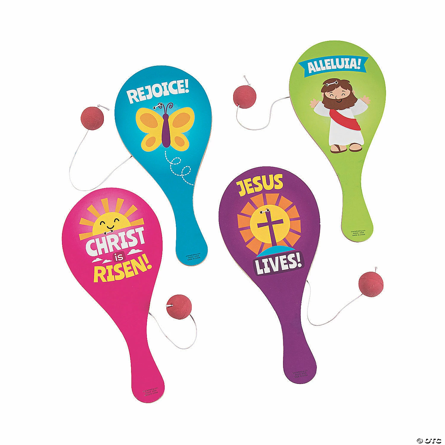 Wholesale ⌛ Easter Inspirational Paddleball Games - 12 Pc. 🌟 1 Wholesale ⌛ Easter Inspirational Paddleball Games - 12 Pc. 🌟