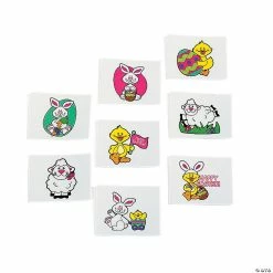 New ❤️ Easter Temporary Tattoos - 72 Pc. ✨