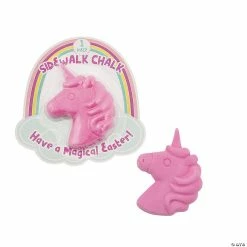 Wholesale 🤩 Easter Unicorn Sidewalk Chalk with Card - 12 Pc. ✔️