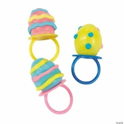 Cheap ⭐ Egg-Shaped Ring Lollipop Easter 🤩 Candy - 12 Pc. 👏
