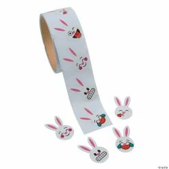 Promo ✨ Emoji Bunny Face Sticker Roll - 100 Pc. ⭐