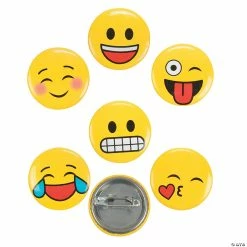Promo 🧨 Emoji Mini Buttons - 48 Pc. 💯