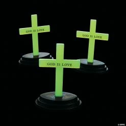 Budget ⌛ Glow-in-the-Dark Crosses - 12 Pc. ❤️