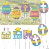 Coupon ⭐ He Lives Easter Yard Sign Kit – 10 Pc. ⌛
