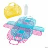 Buy ❤️ Large Jelly Plastic Beach Totes - 6 Pc. 🛒