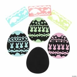 New ✔️ Magic Color Scratch Easter Eggs with Stencils – 12 Pc. 😍