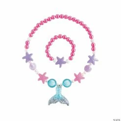 Cheapest 🤩 Mermaid Beaded Necklace & Bracelet Sets - 24 Pc. ❤️