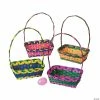 Cheapest ⌛ Multicolor Rectangular Easter Bamboo Baskets - 12 Pc. ⭐