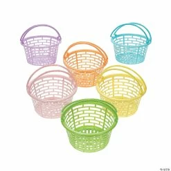 Deals 🎁 Pastel Round Easter Baskets - 12 Pc. 🛒