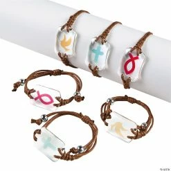 Deals ⭐ Religious Stone Icon Bracelets - 12 Pc. 🎉