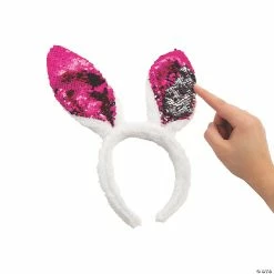 Promo ๐ Reversible Sequin Bunny Ears Headbands - 6 Pc. โค๏ธ