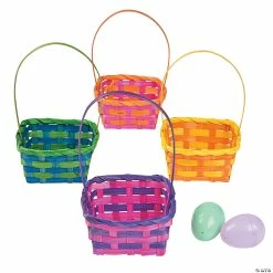 Cheapest ⌛ Square Bamboo Multicolor Baskets - 12 Pc. 🤩