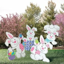 Flash Sale ✨ Tumbling Bunnies Yard Signs - 4 Pc. 😍