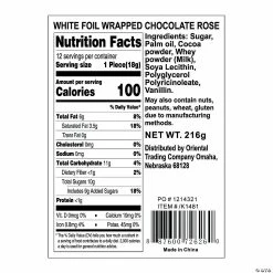 Discount ๐ White Foil-Wrapped Chocolate Candy Roses - 12 Pc. ๐คฉ 3 Discount ๐ White Foil-Wrapped Chocolate Candy Roses - 12 Pc. ๐คฉ -Oriental Trading Store white foil wrapped chocolate candy roses 12 pc k1481 a05
